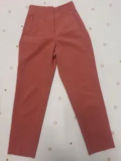ZARAサーモンピンク ハイウエスト スラックス