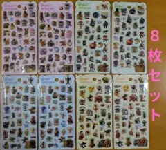 ボンボンドロップシール風 イタリアンブレインロット ぷくぷくシール 3D 8枚