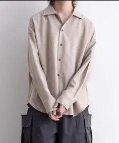 定価5,980円 Casper John イミテーションウールヒュージシャツ L