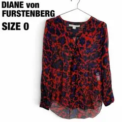 DIANE von FURSTENBERG 長袖ブラウス 花柄 サイズ0のサムネイル