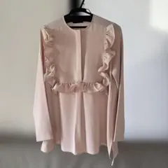 YOKO CHAN フリルトリム 長袖 ブラウス ピンク　ヨーコチャン　ラッフルのサムネイル