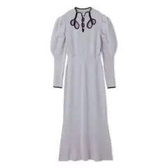 リリーブラウン カットアウトバイカラーニットワンピース