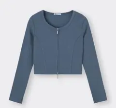 GU リブダブルジップカーディガンQ