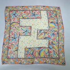 v*t様 9112美品 FENDI フェンディ シルク 大判スカーフ 総柄