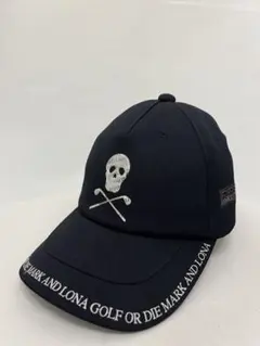【MARK & LONA】キャップ ブラック スカルロゴ スポーツ　ゴルフのサムネイル