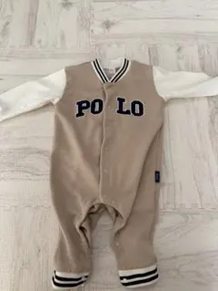 POLO Baby ベージュロンパース 80