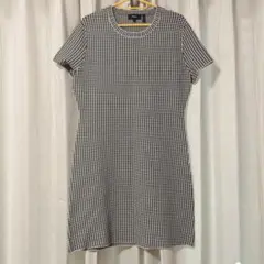 Theory チェック柄 半袖ワンピース L