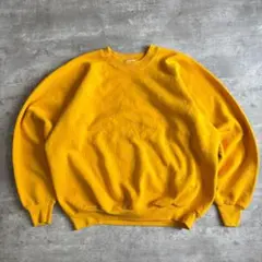 【*ー様 90s USA製 フルーツオブザルーム スウェット XL イエロー ラ