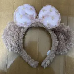 ディズニー耳カチューシャ 星柄リボン付き