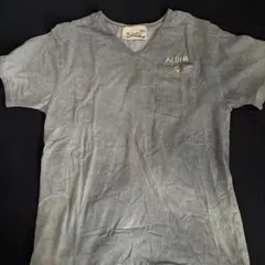 Kahiko カヒコ ALOHA刺繍 VネックTシャツ ブルーのサムネイル