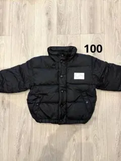 冬用 黒 ダウンジャケット フード付き 100 104