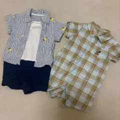 カバーオール　ブランシェス　70 80 ２枚セット　ベビー服　夏服