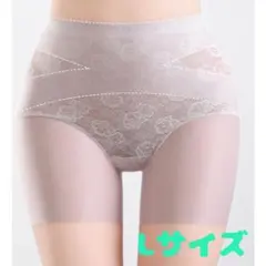 骨盤ガードル 補正下着 レース ハイウエスト ベージュ　Lサイズ