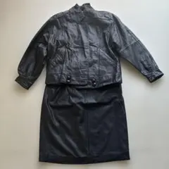ヴィンテージ　レザー 牛革 ジャケット スカート セットアップ Y2K 本革