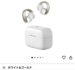 Anker AeroClipホワイト＆ゴールドオープンイヤー型ワイヤレスイヤホン
