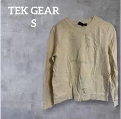 TEK GEAR クリーム色 トレーナー 【S】 裏起毛トレーナー