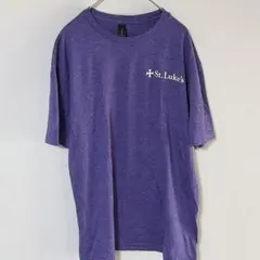 GILDAN 【M】パープル Tシャツ St. Luke's 半袖 ロゴTシャツのサムネイル