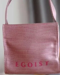 EGOIST　エゴイスト　ハンドバッグ　クロコダイル調　型押し　ぴんくのサムネイル