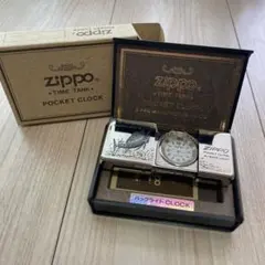 【極美品】Zippo ポケット クロック ヴィンテージ レトロ 希少品 限定時計 1119】☆希少☆ ZIPPO Ⅺ タイムタンク ビンテージ ポケット
