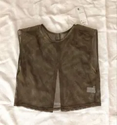 新品！GU メッシュT ノースリーブ オリーブ M