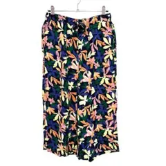 ユニクロ レーヨンリラコ 花柄 ステテコ Mサイズ ネイビー UNIQLO