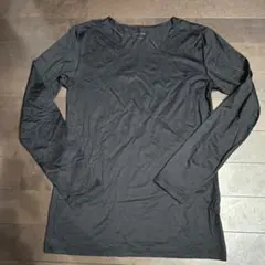 UNIQLO AIRism 長袖Tシャツ ブラック Lのサムネイル