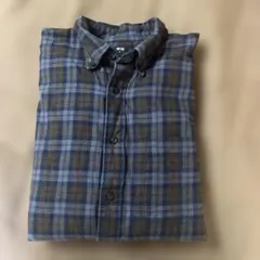 UNIQLO フランネルチェックシャツ ボタンダウンカラー