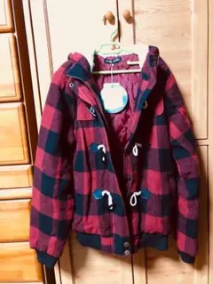 【12/7迄】ファンキーフルーツ チェック柄ダッフルブルゾン