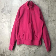 A5003古着　トレーナー　スウェット　ハーフジップ　ラグラン　ピンク