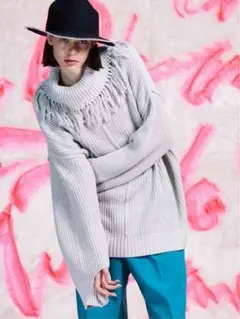 メゾンスペシャル プライム オーバー フリンジ タートルネック ニット 大森元貴