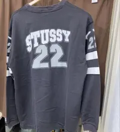 雷 STUSSY オールドステューシー 紺タグ フットボールシャツ カナダ製