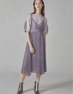 SNIDEL プリーツキャミレイヤードワンピース　キャミワンピース