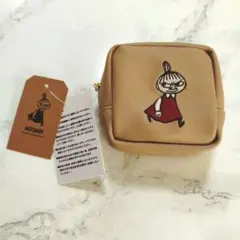 MOOMIN リトルミィ ベージュ ポーチ キャラクター刺繍