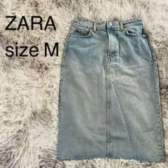 ZARA ザラ　デニム タイトスカート　カットオフ　Mサイズ