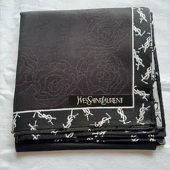 【未使用品】Yves Saint Laurent ハンカチ ブラック