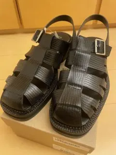 ブルスケッタ シューズ レザーサンダル ブラック 美品 8 42 - メルカリ