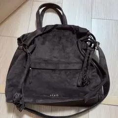 アタオ　ATAOヴァリ　巾着バッグ　ショルダー　カカオブラウン