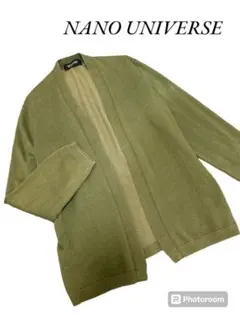 ナノユニバース サマーカーディガン シルク混 オリーブ