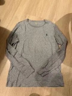 【ポロラルフローレン】ロンT グレー　Ｍサイズ 長袖Tシャツ　美品