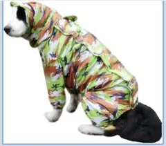 犬用レインコート カッパ 防水 防風 防雪 ドッグウェア 背中開き (20