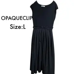 OPAQUE.CLIP オペークドットクリップ ワンピース 黒 リブニットLのサムネイル