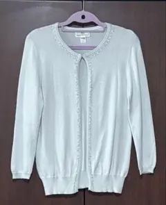 KUMIKYOKU 七分袖カーディガン ライトブルー M