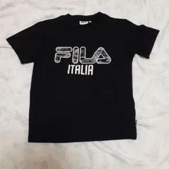 FILA ブラック Tシャツ カモフラージュロゴ