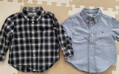 ラルフローレン長袖シャツ2枚セット（12M）