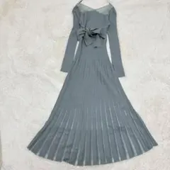 美品✨マーキュリーデュオ　シアースイッチングリブニットワンピース　2way