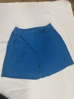 ショートパンツ　短パン　ブルー　ズボン　ハーフパンツ　ユニフォーム　部屋着