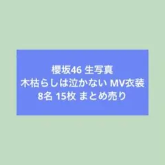 櫻坂46 木枯らしは泣かない MV衣装 生写真 まとめ売り 8名 15枚