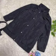 美品　ランバンコレクション　2wayスプリングコート　黒　ライナー付き　XL相当