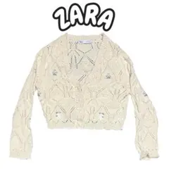 ザラ ZARA 花柄刺繍 カーディガン 長袖