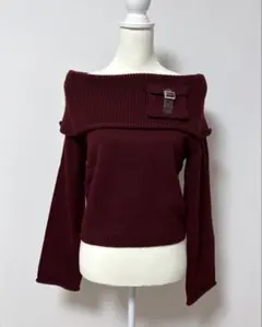 tina:jojun オフショルニット ボルドー